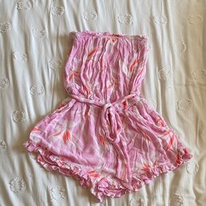 Billabong Pink and White Romper
